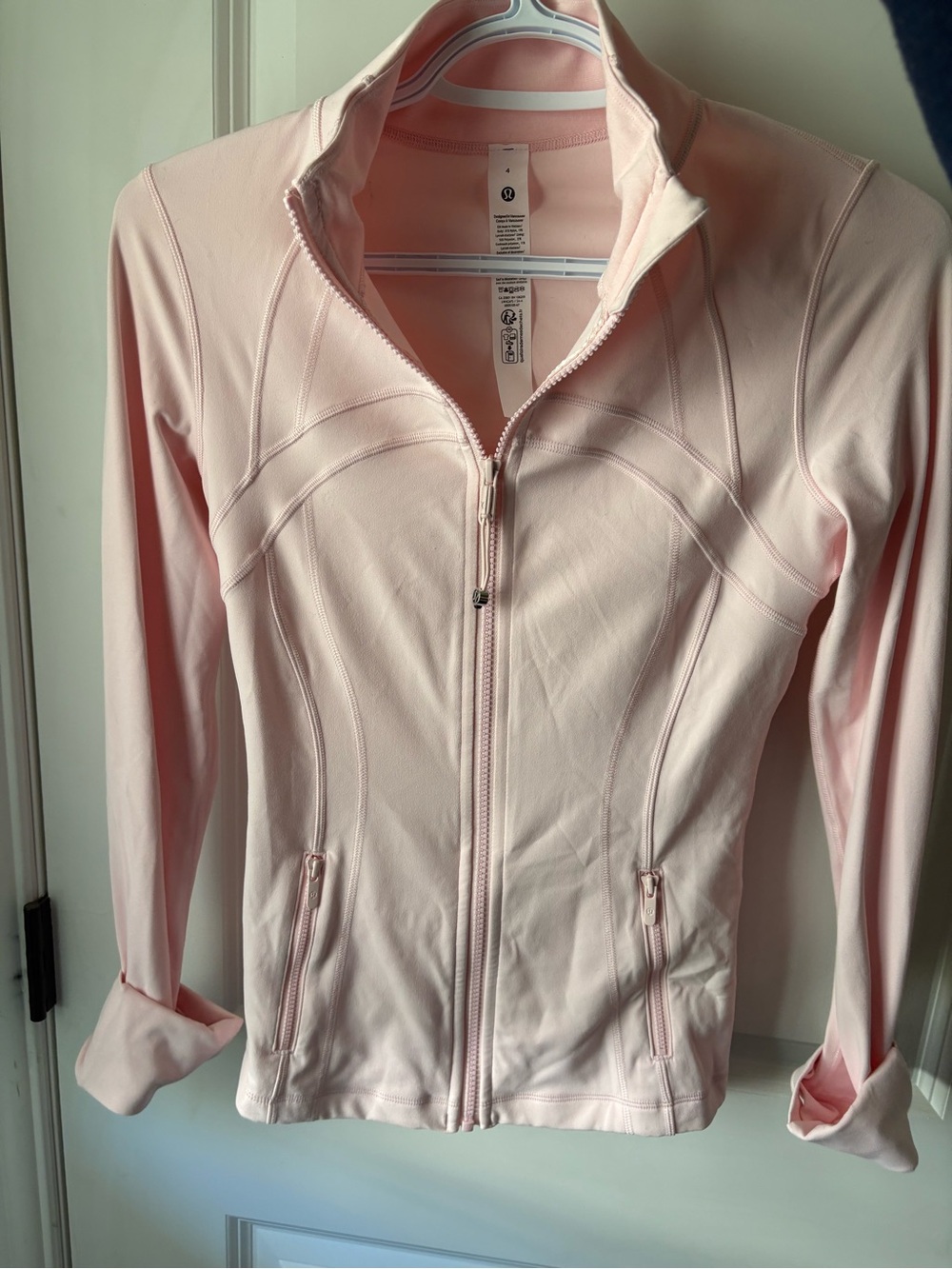 lululemon athletica Pale Pink Full-Zip Bomber Jacket